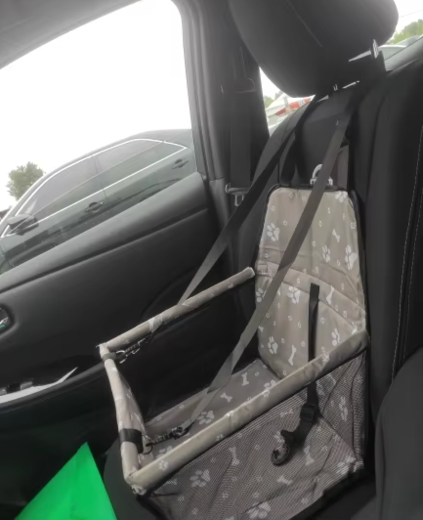 Double Thick Travel Mesh Hanging Bag – Waterproof Pet Car Seat Mat & Folding Dog Blanket - Delicate Leather