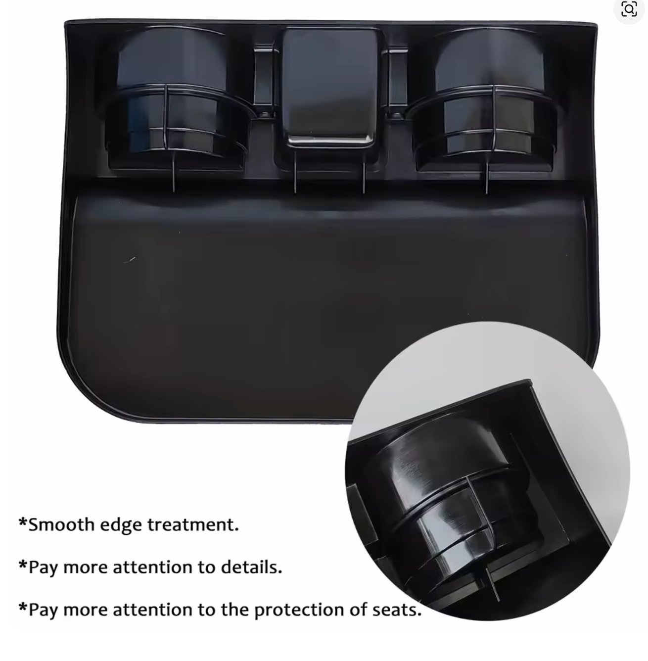Delicate Leather Portable Seat Gap Filler for Drinks, Phone & Essentials – Custom Fit Car Interior Accessory - Delicate Leather