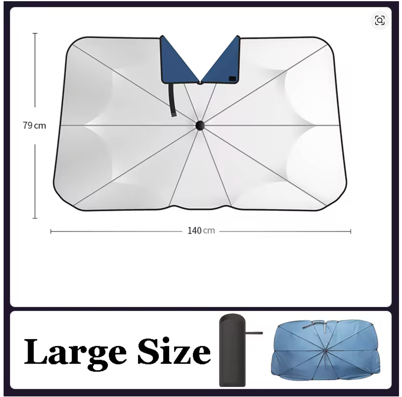 2025 New Car Sun Umbrella: Retractable Windshield Visor for UV Insulation and Sun Protection - Delicate Leather