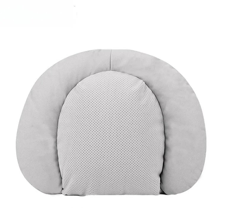 Suede Car Neck Pillow and Waist Cushion – Universal Soft Headrest & Lumbar Support for Comfortable Driving - Delicate Leather