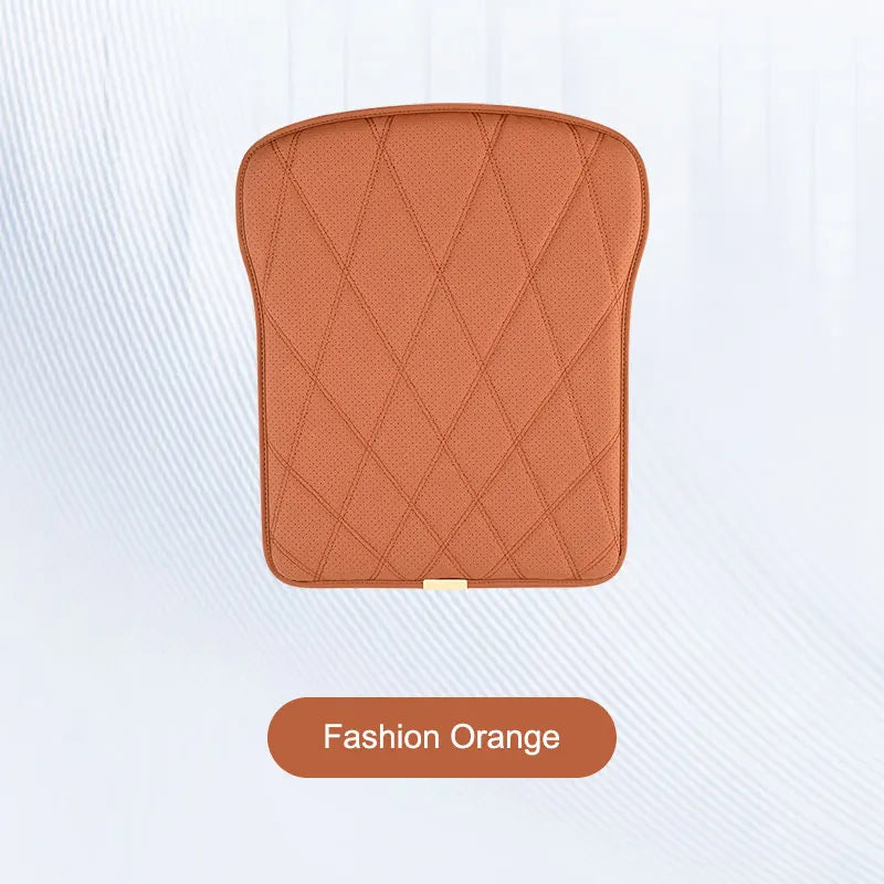 Four-Season Car Seat Cushion – Nappa Leather, Anti-Slip Protective Pad, Universal Fit - Delicate Leather