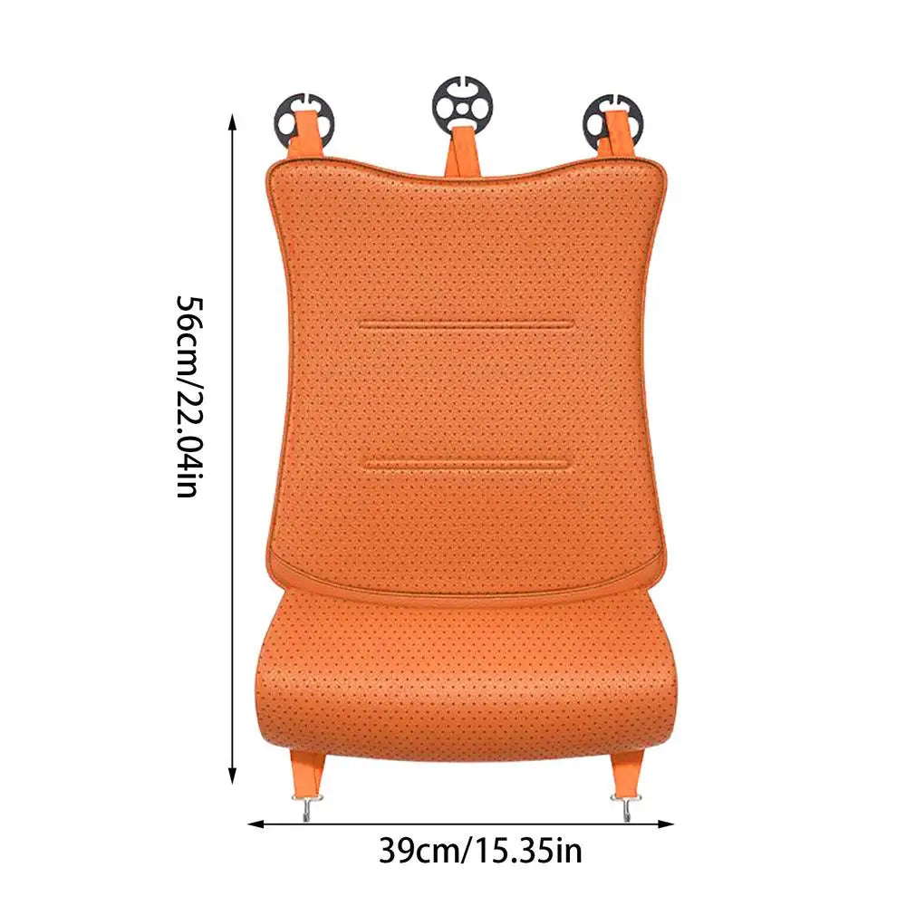 Car Seat Extension Cushion – Integrated Leg Support, Ergonomic Seat Extender, Vehicle Chair Pad for Drivers - Delicate Leather