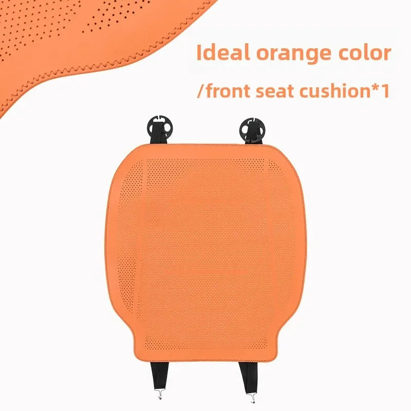 Universal Nappa Leather Car Seat Cover - Four Season Auto Breathable Comfortable Saddle Cushions - Seat Covers for Car Seats - Delicate Leather