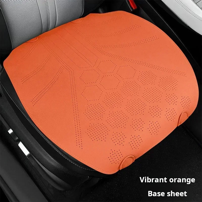 Universal All Seasons Car Seat Cover - Breathable Suede Seat Anti-slip Protective Cushions - Luxury Ultra Thin Suede Seat Cover - Delicate Leather