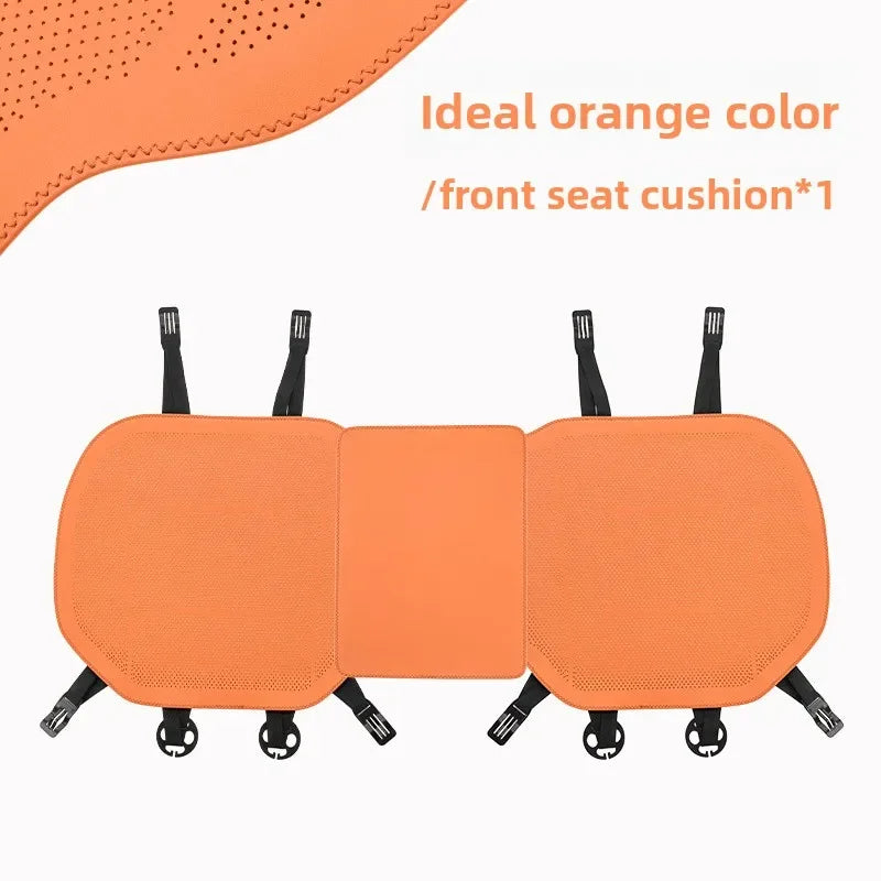 Universal Nappa Leather Car Seat Cover - Four Season Auto Breathable Comfortable Saddle Cushions - Seat Covers for Car Seats - Delicate Leather