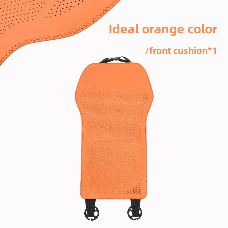 Universal Nappa Leather Car Seat Cover - Four Season Auto Breathable Comfortable Saddle Cushions - Seat Covers for Car Seats - Delicate Leather