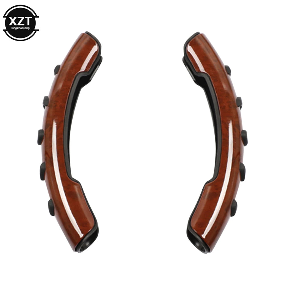 Universal Car Steering Wheel Handle Cover – Carbon Fiber & Peach Wood Grain Design | Anti-Slip, Durable, Massage Grip, Car Accessories - Delicate Leather