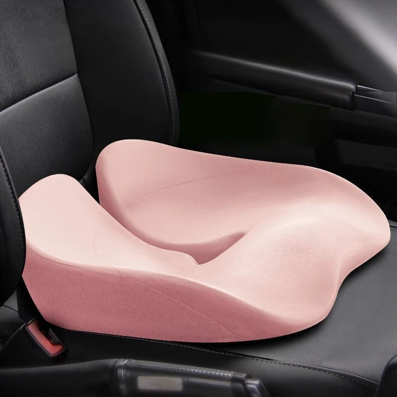2025 Orthopedic Memory Foam Car Seat Cushion – Non-Slip Coccyx & Sciatica Pain Relief Pillow for Car, Office, or Home - Delicate Leather