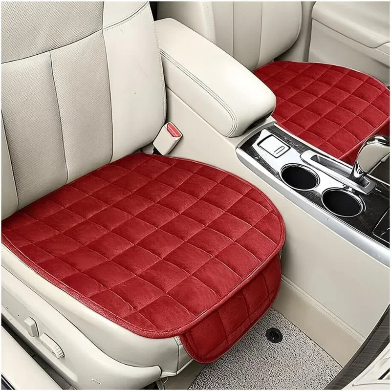 Universal Car Seat Cushion – Non-Slip Pad with Storage Pouch for Vehicle, Office, or Home - Delicate Leather