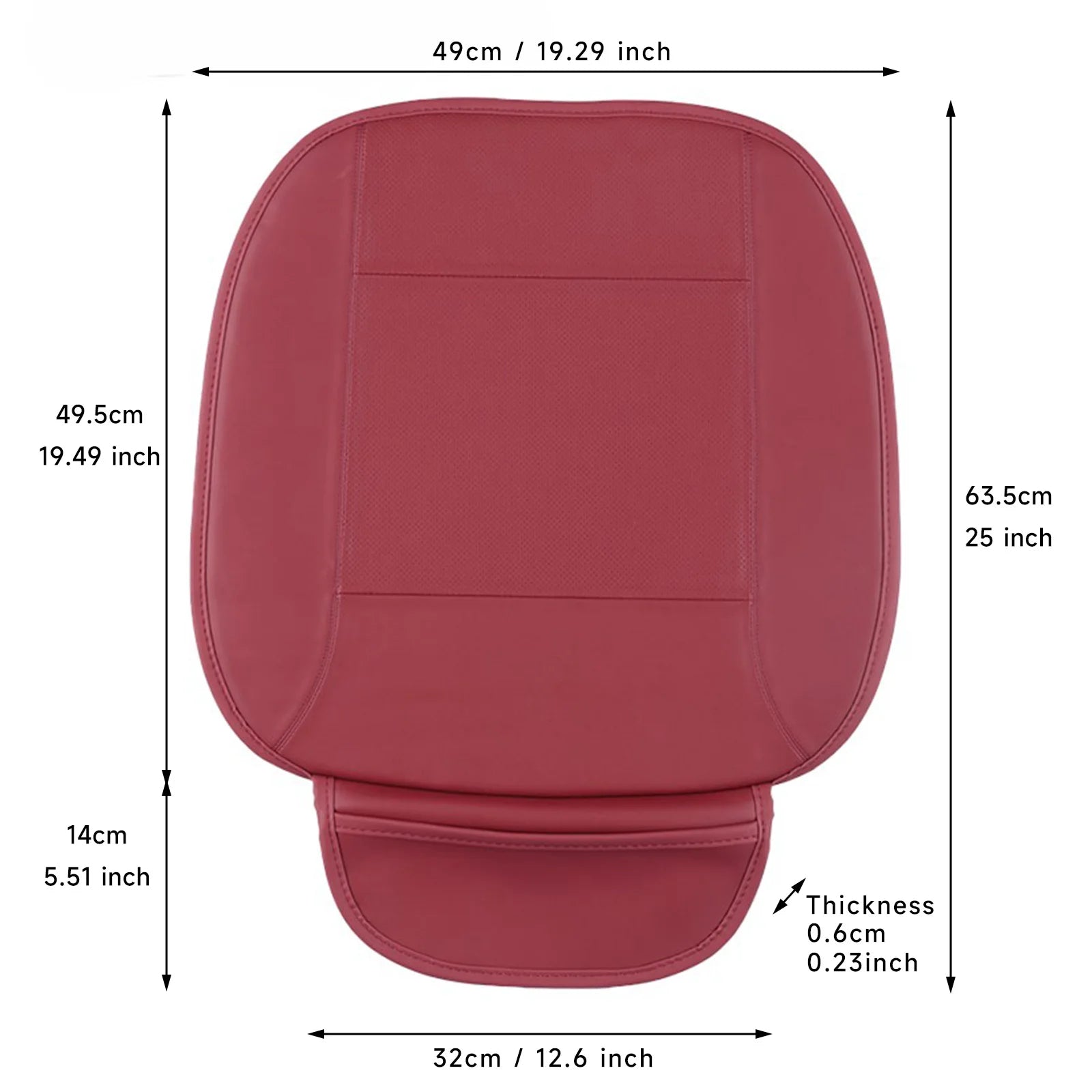 Premium Car Seat Cushion – Memory Foam Driver Seat Pad with Non-Slip Bottom, Ergonomic Support, Fits 95% of Vehicle Seats - Delicate Leather