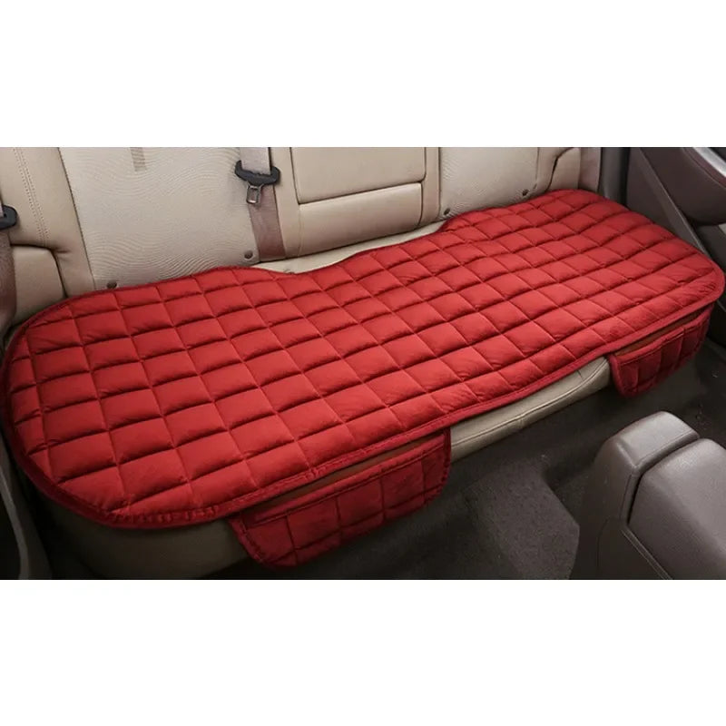 Universal Car Seat Cushion – Non-Slip Pad with Storage Pouch for Vehicle, Office, or Home - Delicate Leather