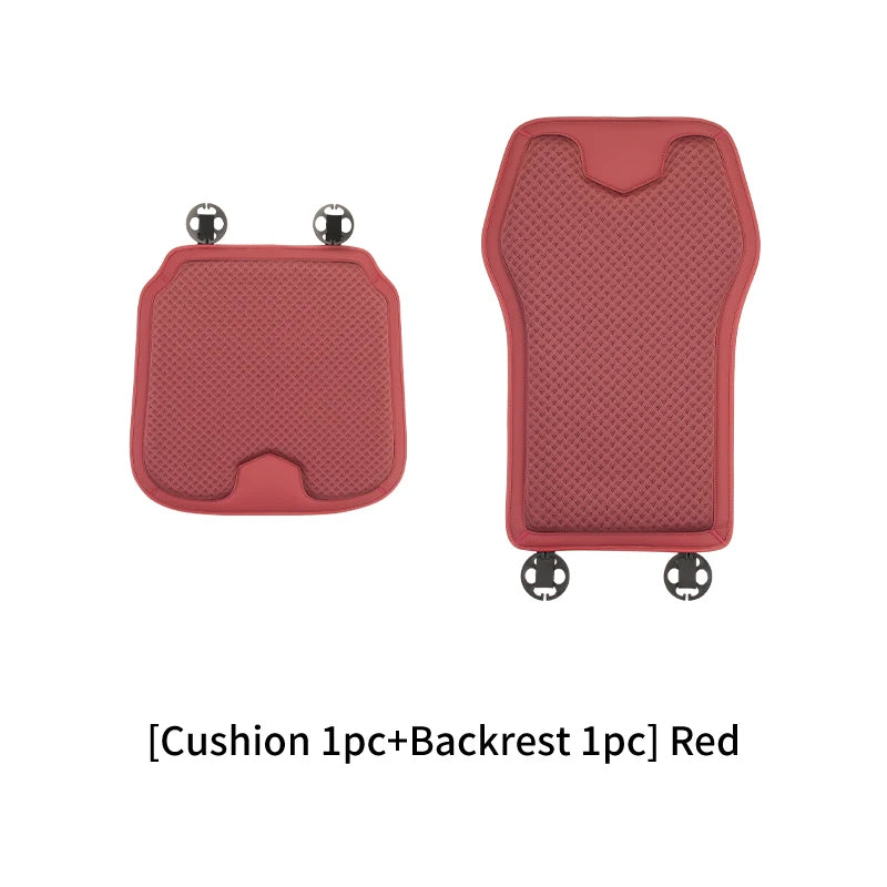 Ice Silk Car Seat Cushion for Porsche Cayenne Macan - Summer Breathable Seat Cover - Auto Memory Foam Seat Protector Accessories - Delicate Leather