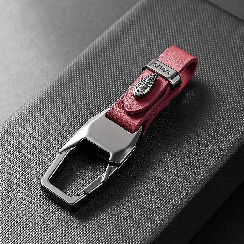 Premium Genuine Leather Keychain – Men’s Car Key Ring Holder with Anti-Loss Buckle, Key Strap Wallet Keyring Gift - Delicate Leather
