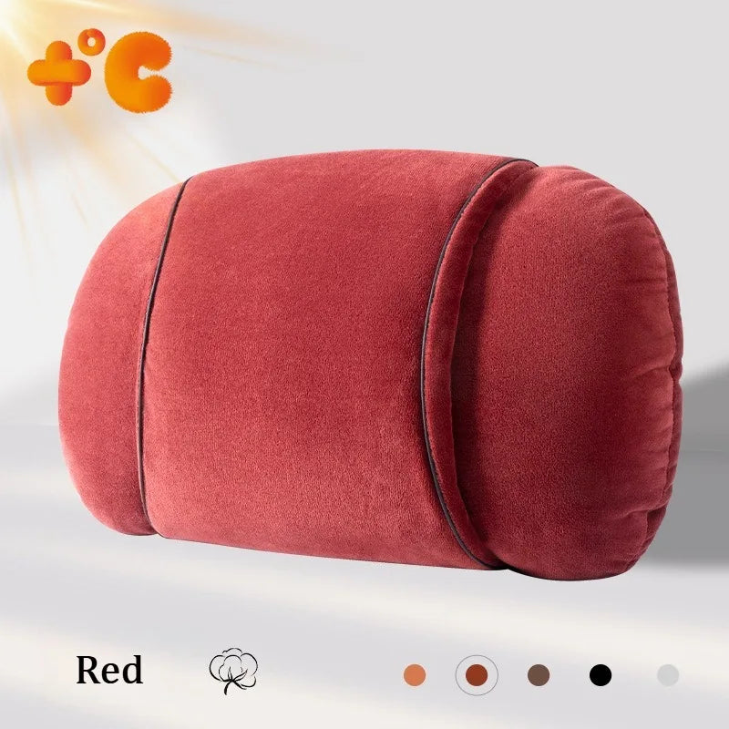 Luxury Plush Car Headrest & Lumbar Support Set – Soft Warm Neck Pillow and Waist Cushion for Comfortable Driving - Delicate Leather