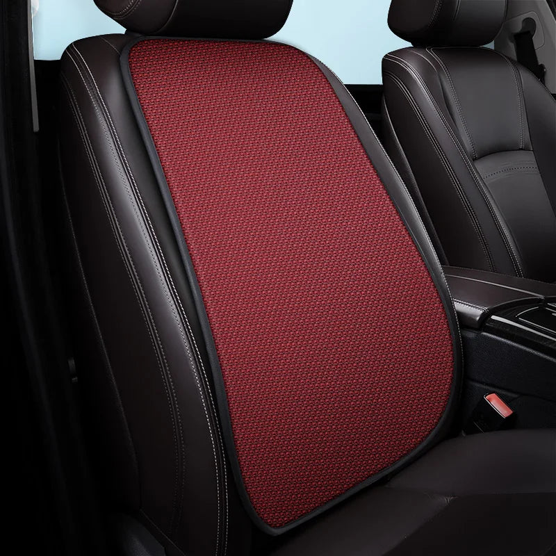 Non-Slip Ice Silk Car Seat Pad – Breathable, Cooling Summer Cushion, Anti-Slip Car Seat Cover - Delicate Leather