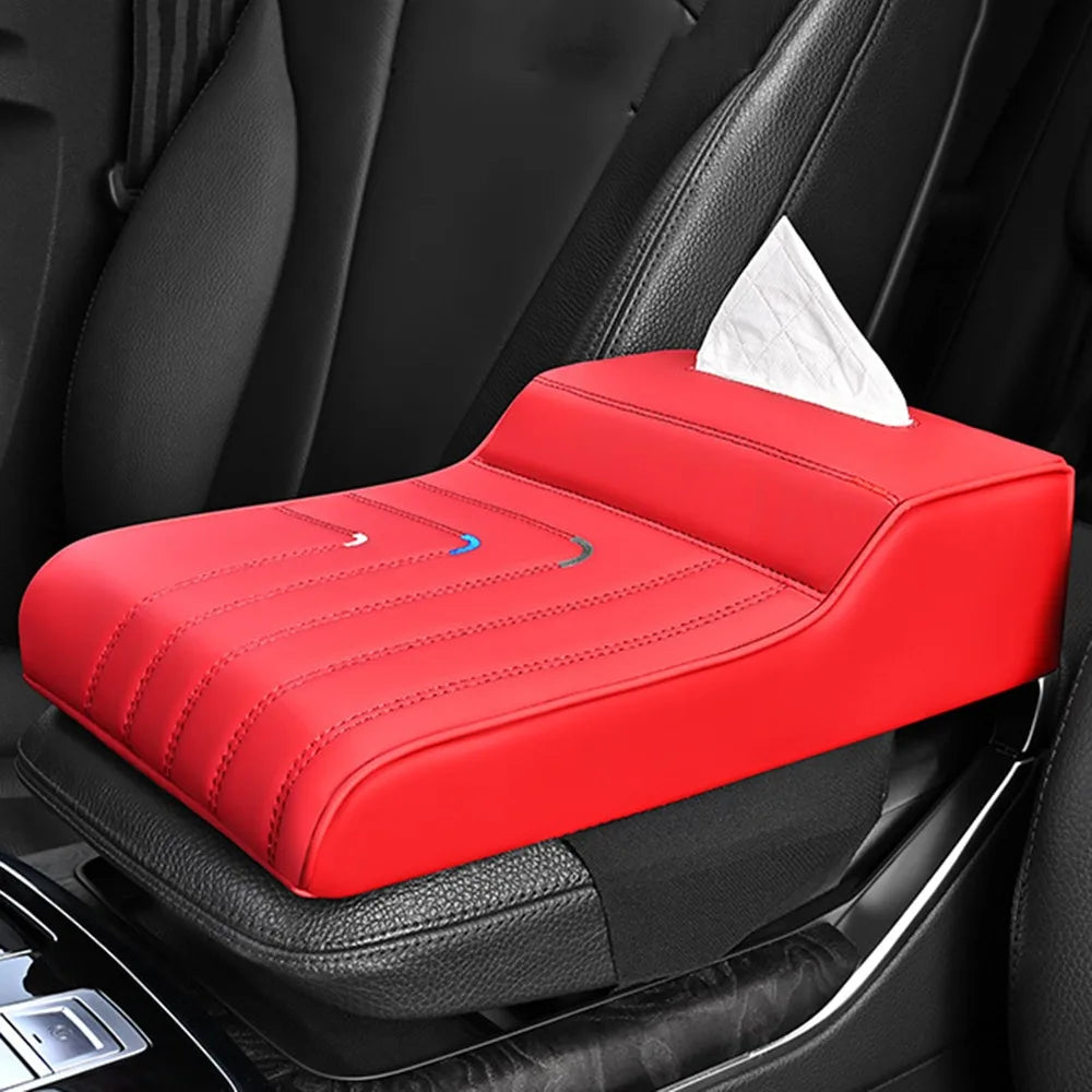 Lengthening Car Center Armrest Box Pad – Leather & Memory Sponge, Anti-Fouling, Wear-Resistant, Durable - Delicate Leather