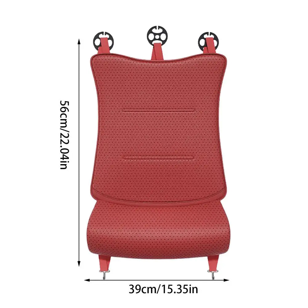 Car Seat Extension Cushion – Integrated Leg Support, Ergonomic Seat Extender, Vehicle Chair Pad for Drivers - Delicate Leather