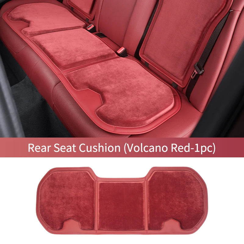 Car Seat Cover Cushion - Warm Flannel Soft Memory Foam Seat Protector Booster Pad - Winter Seat Accessories - Delicate Leather