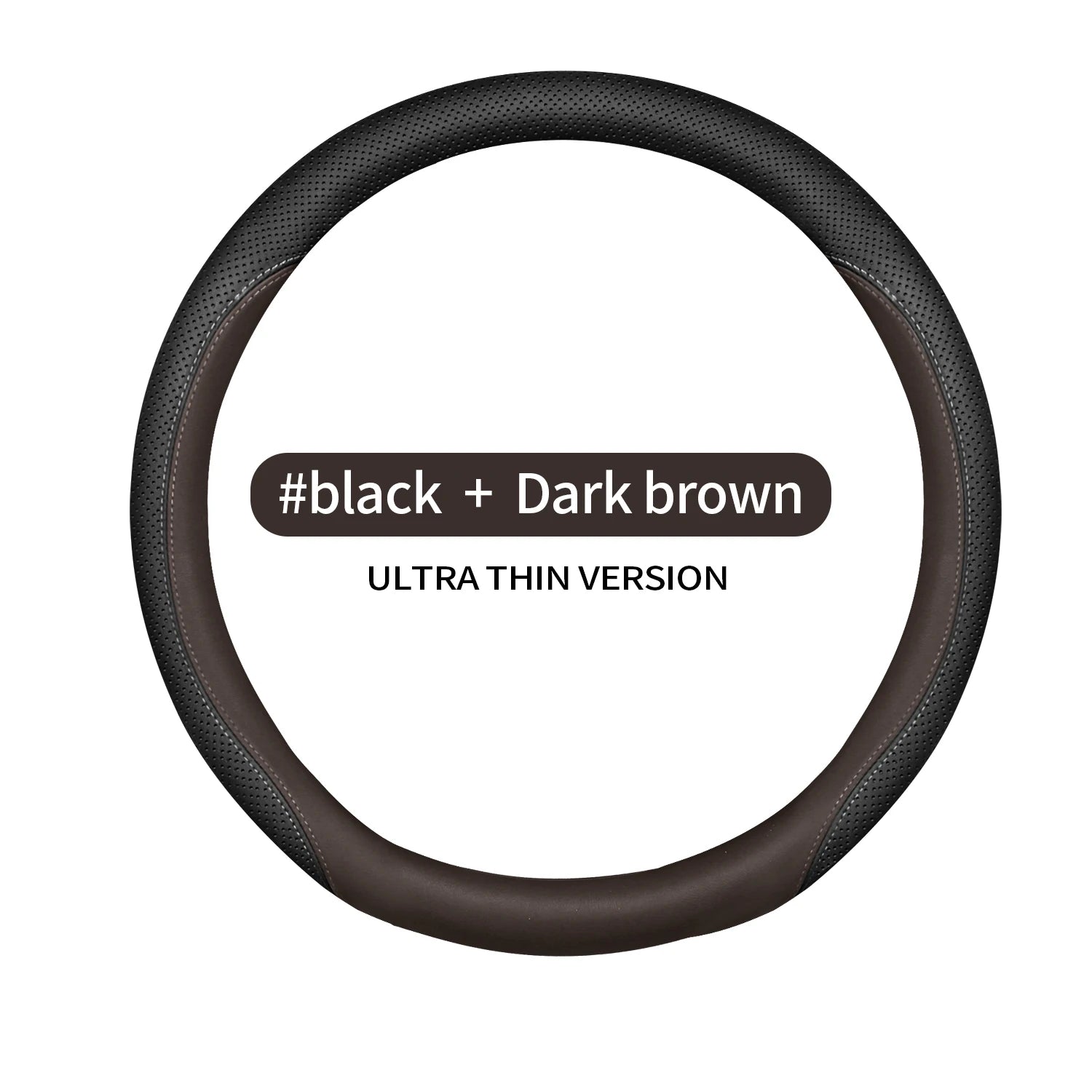 Universal Steering Wheel Cover – Nappa Rubber, No Inner Ring, Fit for 14.5–15 Inch Wheels - Delicate Leather