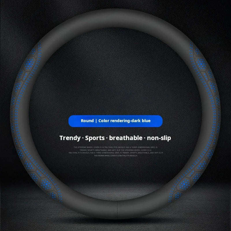 All-Season Universal Steering Wheel Cover – Lightweight Breathable Sweat-Absorbing Non-Slip Protective Wheel Wrap - Delicate Leather