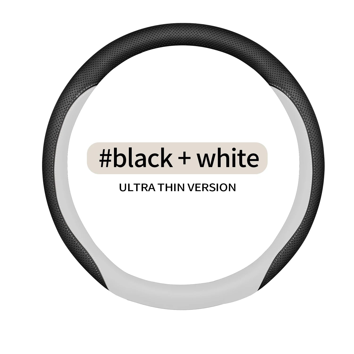 Universal Steering Wheel Cover – Nappa Rubber, No Inner Ring, Fit for 14.5–15 Inch Wheels - Delicate Leather