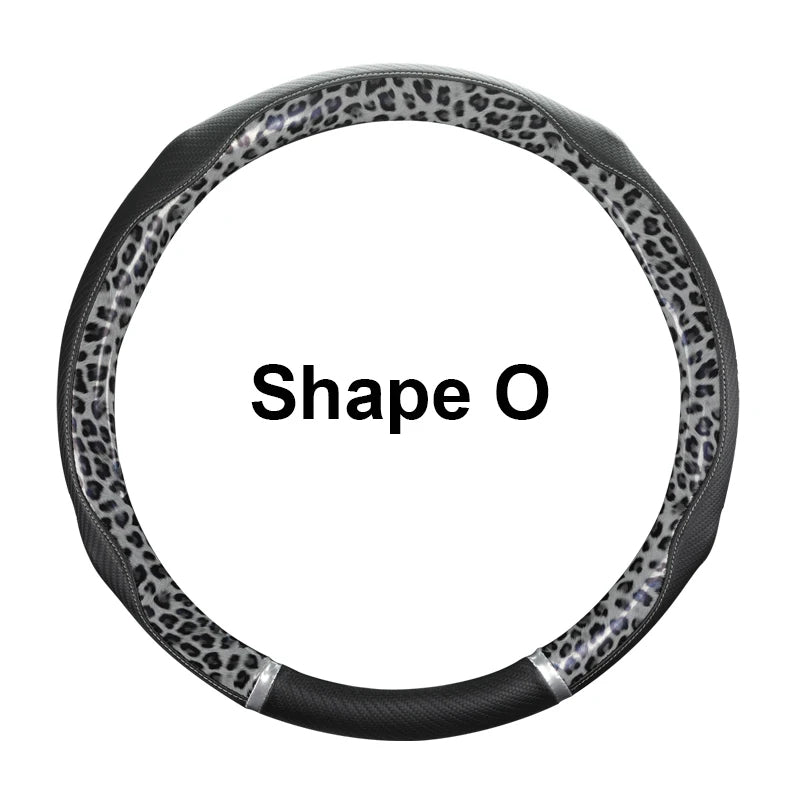 Anti-Slip Leather Steering Wheel Cover – Universal 38cm O/D Shape Protective Wheel Grip - Delicate Leather