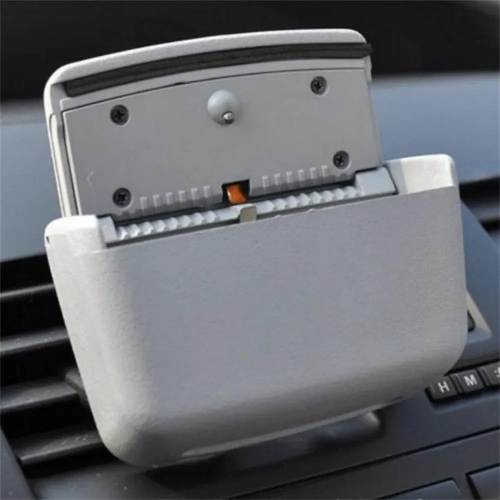 Mini Car Trash Bin with LED Lights – Smokeless Portable Ashtray and Multi-Function Car Storage - Delicate Leather