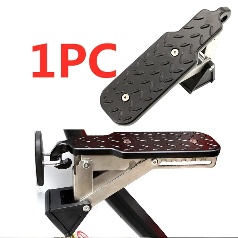 2024 Upgraded Universal Fit Car Door Step: Adjustable Foldable Roof Rack Door Step with 7 Gears, Both Feet Stand Pedal Ladder, Max Load 500 lbs - Provides Roof Access for Cars, SUVs, and Trucks - Delicate Leather