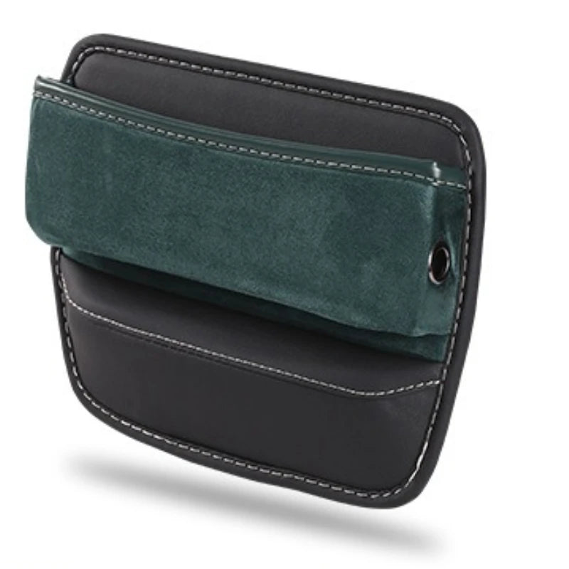 Universal Car Seat Gap Storage Box – Leather & Suede Center Seat Crevice Organizer - Delicate Leather