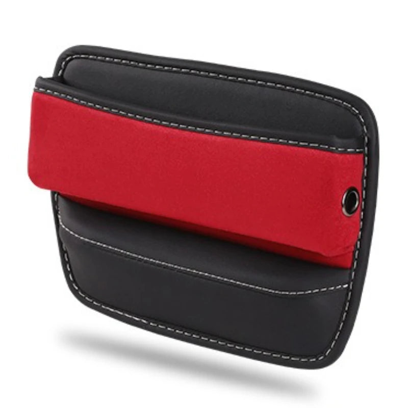 Universal Car Seat Gap Storage Box – Leather & Suede Center Seat Crevice Organizer - Delicate Leather