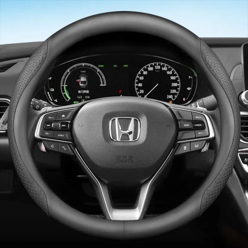 Car Steering Wheel Cover – Universal Fit , Non-Slip, Durable & Comfortable - Delicate Leather