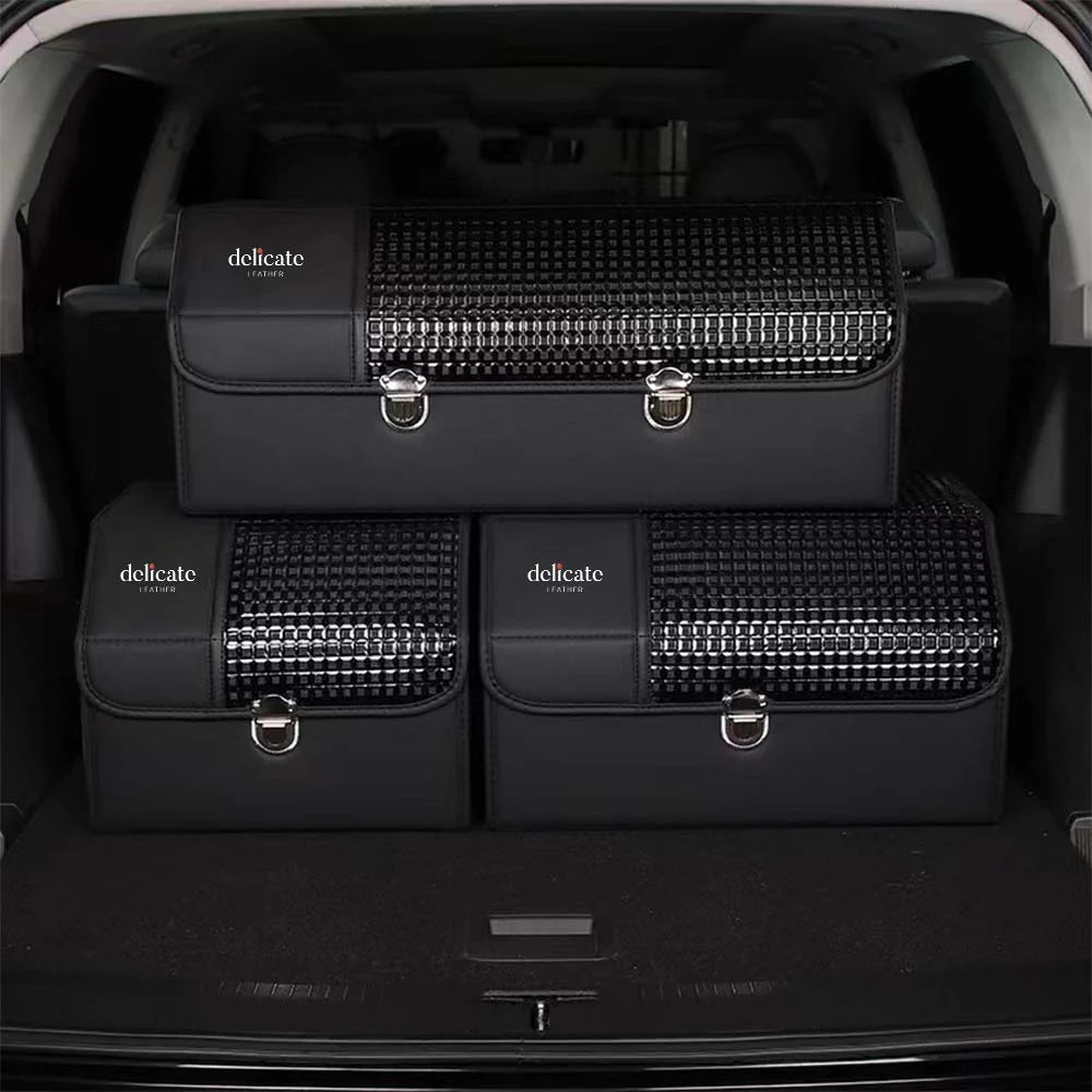 Organizer for Trunk Box Storage, Car Accessories Interior Vehicle Supplies Accessories for the Car - TBS - Delicate Leather
