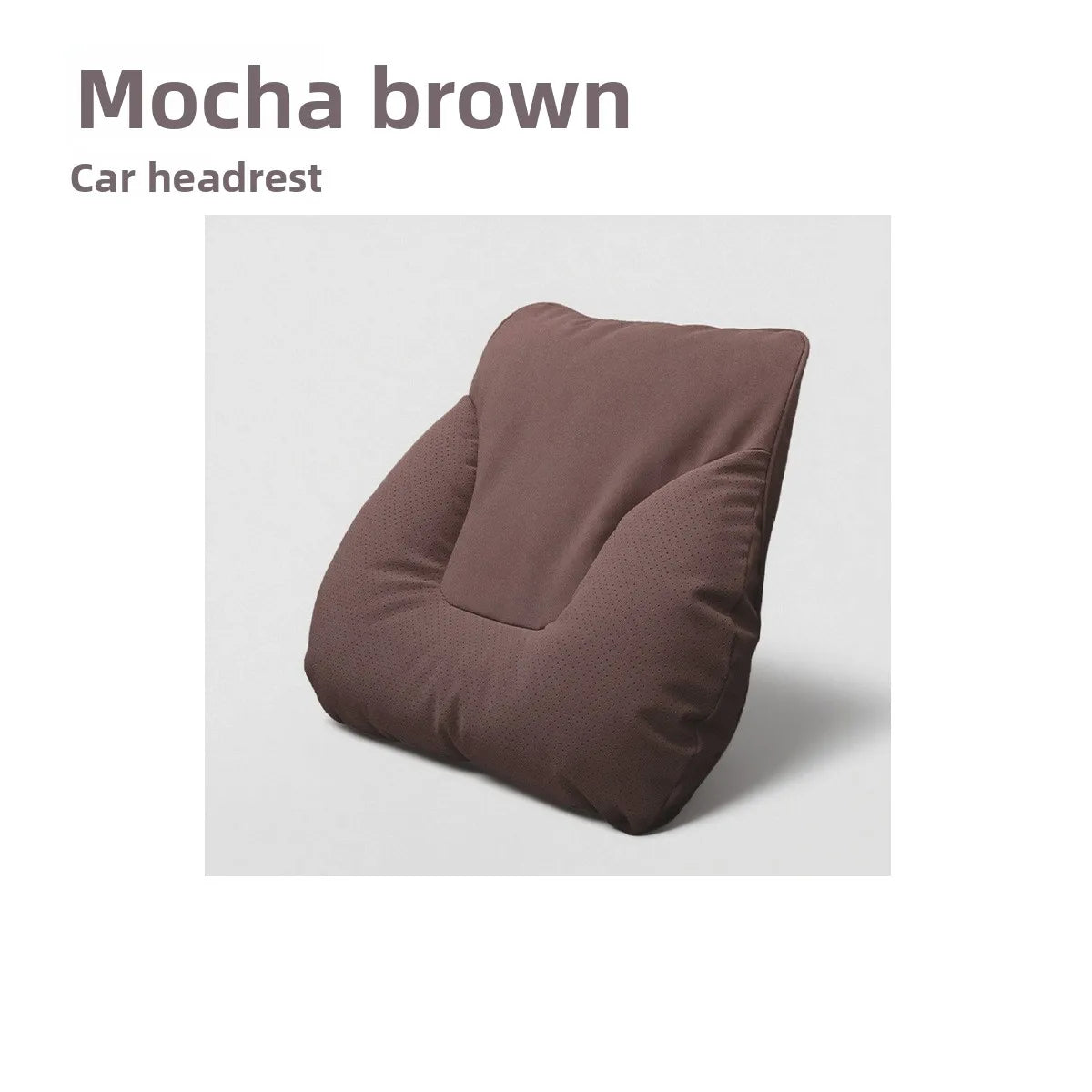 Universal Car Headrest Pillow – High-Quality Leather Cushion with Breathable Design, Neck and Lumbar Support Pillow - Delicate Leather