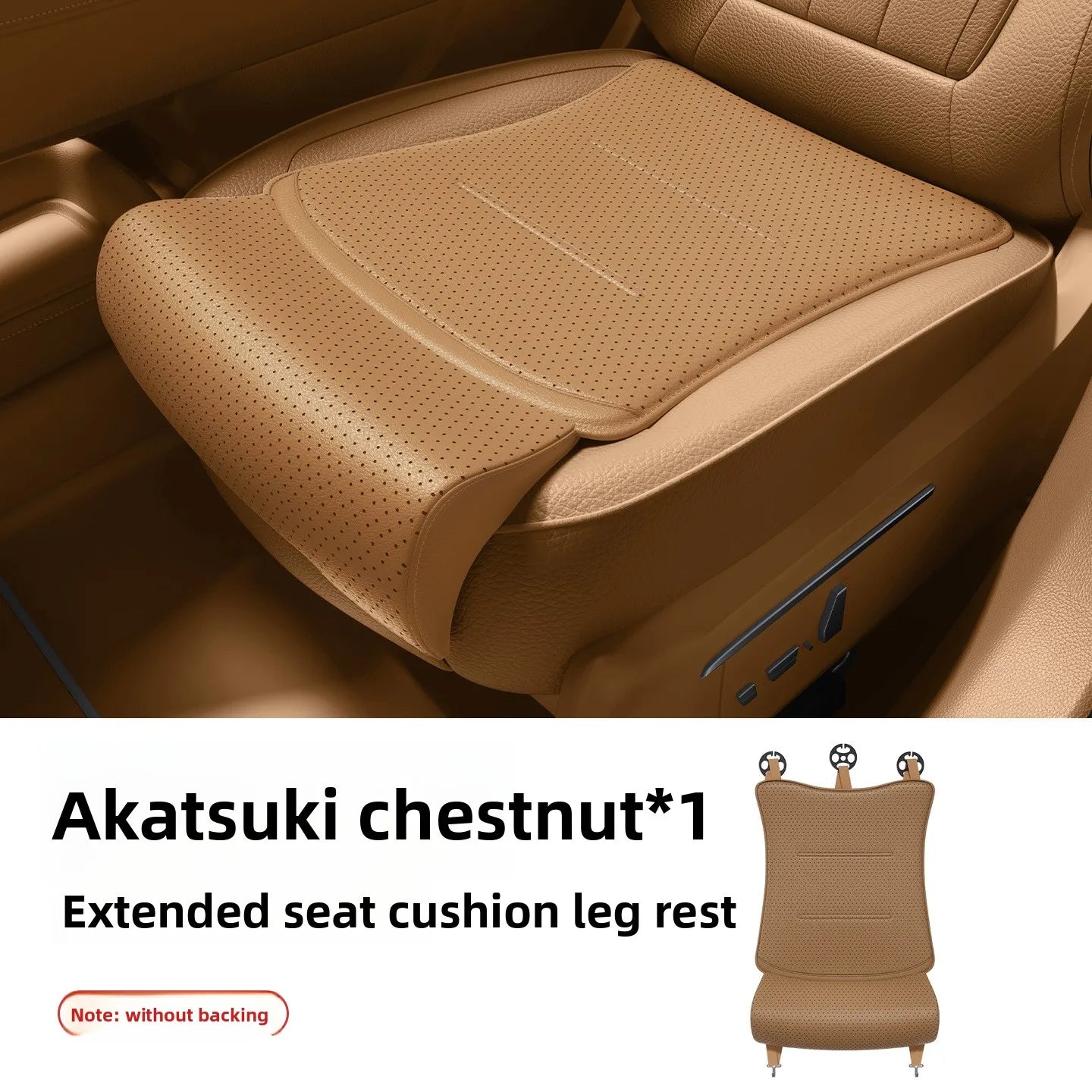 Universal Car Seat Cushion with Extended Footrest – Leather Breathable Non-Slip Seat Cover for Driver and Passenger Comfort - Delicate Leather