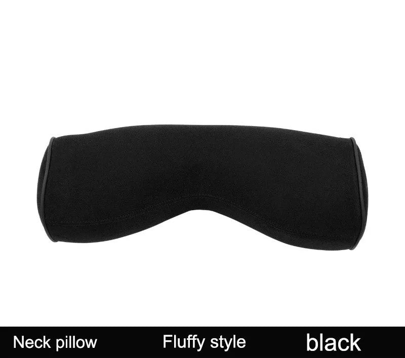 Volvo Car Neck Rest Pillow – Perforated Leather Memory Foam Cushion for Travel Comfort
