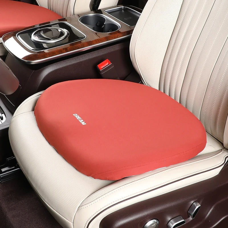 Car Leather Headrest and Lumbar Support Pillow - Memory Foam Neck and Back Cushion for Ultimate Comfort