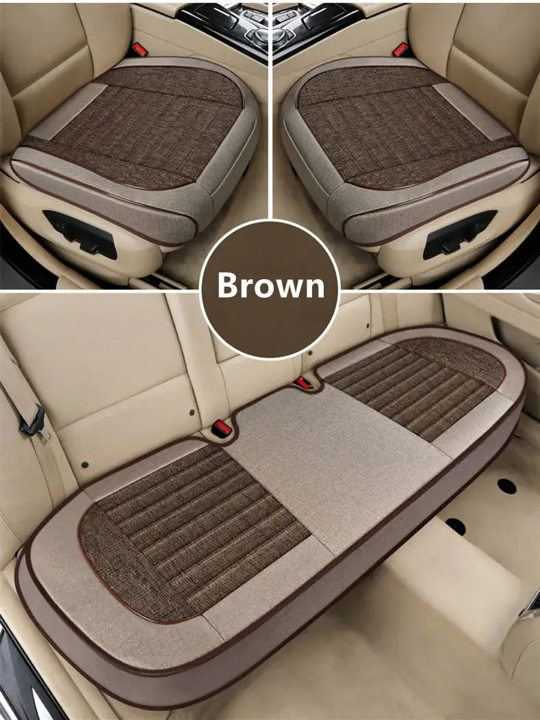 Universal Four-Season Car Seat Cushion – Comfortable, Breathable, and Durable Seat Protector - Delicate Leather