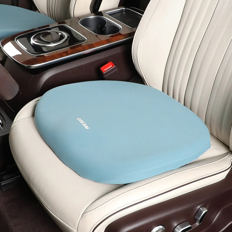 Car Leather Headrest and Lumbar Support Pillow - Memory Foam Neck and Back Cushion for Ultimate Comfort