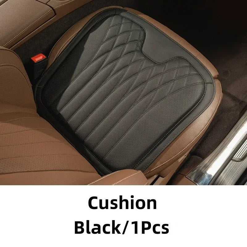 Breathable Nappa Leather Driver Seat Cushion & Waist Pillow - Ergonomic Comfort for BMW Interiors - Delicate Leather