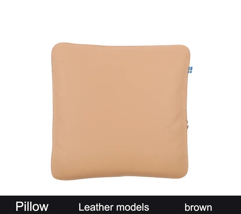 Volvo Car Neck Rest Pillow – Perforated Leather Memory Foam Cushion for Travel Comfort