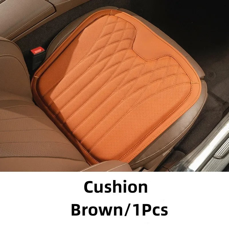 Breathable Nappa Leather Driver Seat Cushion & Waist Pillow - Ergonomic Comfort for BMW Interiors - Delicate Leather