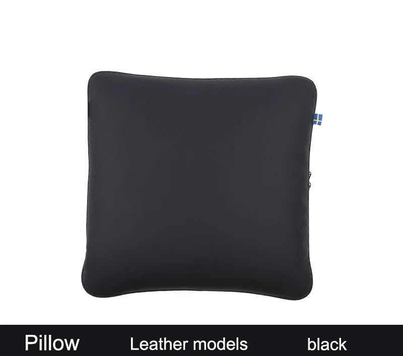 Volvo Car Neck Rest Pillow – Perforated Leather Memory Foam Cushion for Travel Comfort