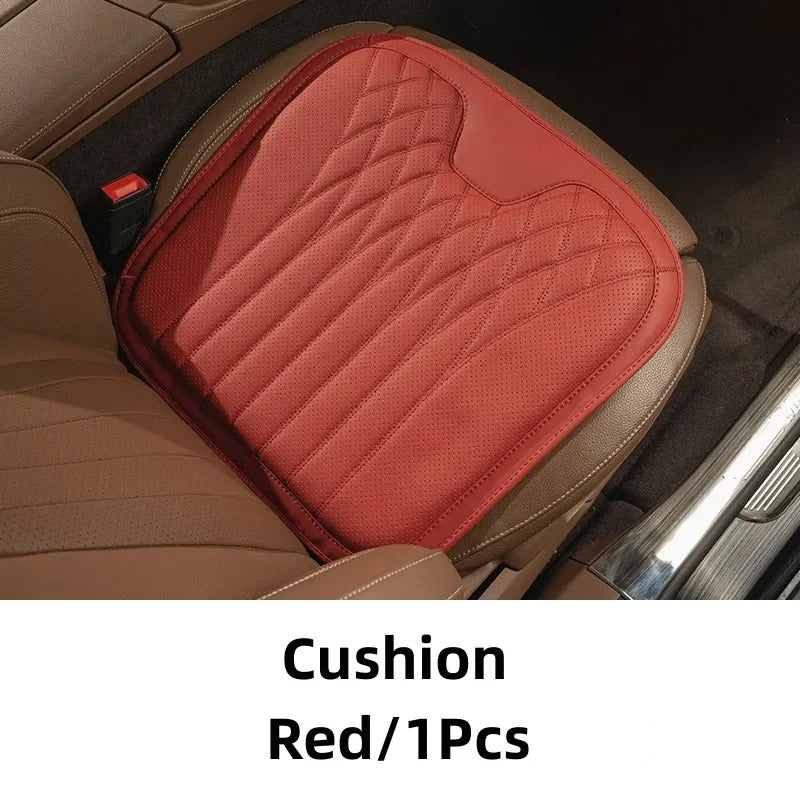 Breathable Nappa Leather Driver Seat Cushion & Waist Pillow - Ergonomic Comfort for BMW Interiors - Delicate Leather