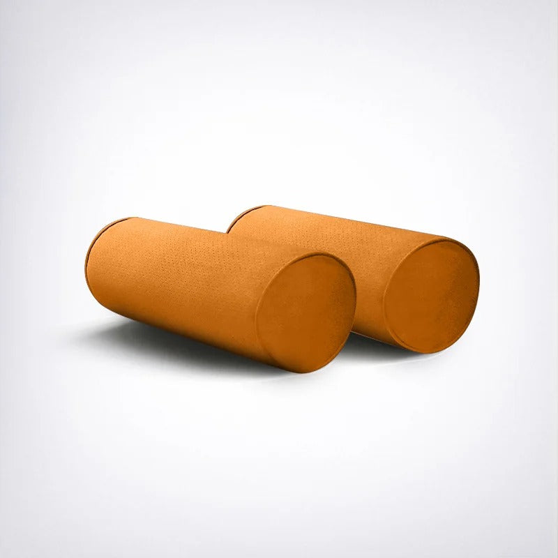 Alcantara Car Headrest Neck Pillow – Round High-End Headrest for Volvo and Universal Use - Delicate Leather