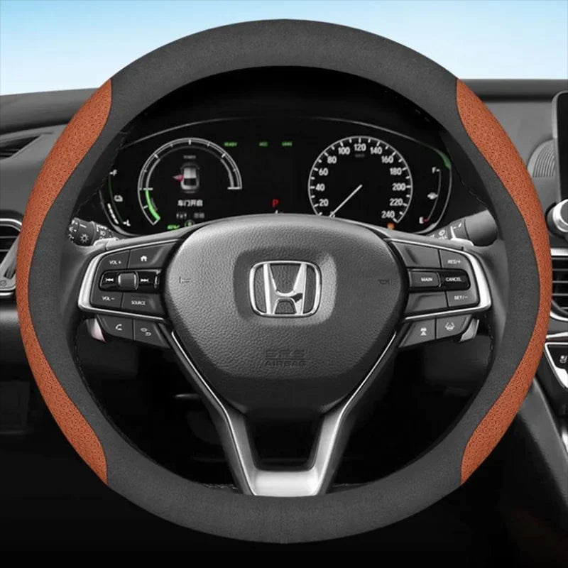 Car Steering Wheel Cover – Universal Fit , Non-Slip, Durable & Comfortable - Delicate Leather