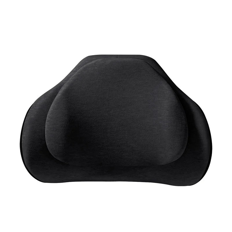 Car Seat Neck & Lumbar Support Pillow – Memory Foam Headrest Cushion for Travel - Delicate Leather