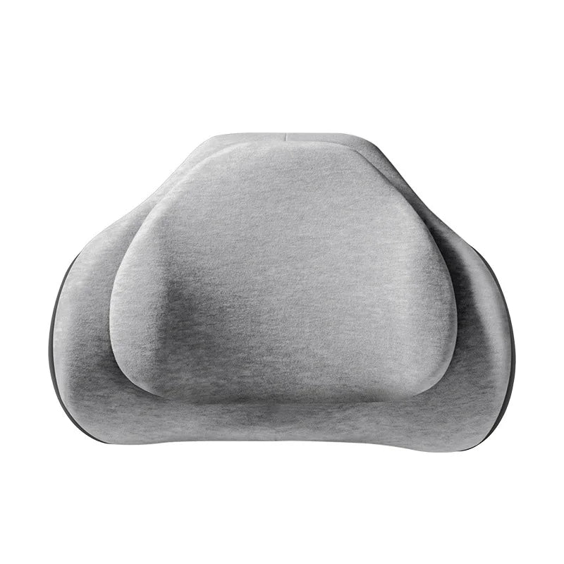 Car Seat Neck & Lumbar Support Pillow – Memory Foam Headrest Cushion for Travel - Delicate Leather