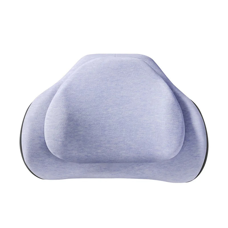 Car Seat Neck & Lumbar Support Pillow – Memory Foam Headrest Cushion for Travel - Delicate Leather