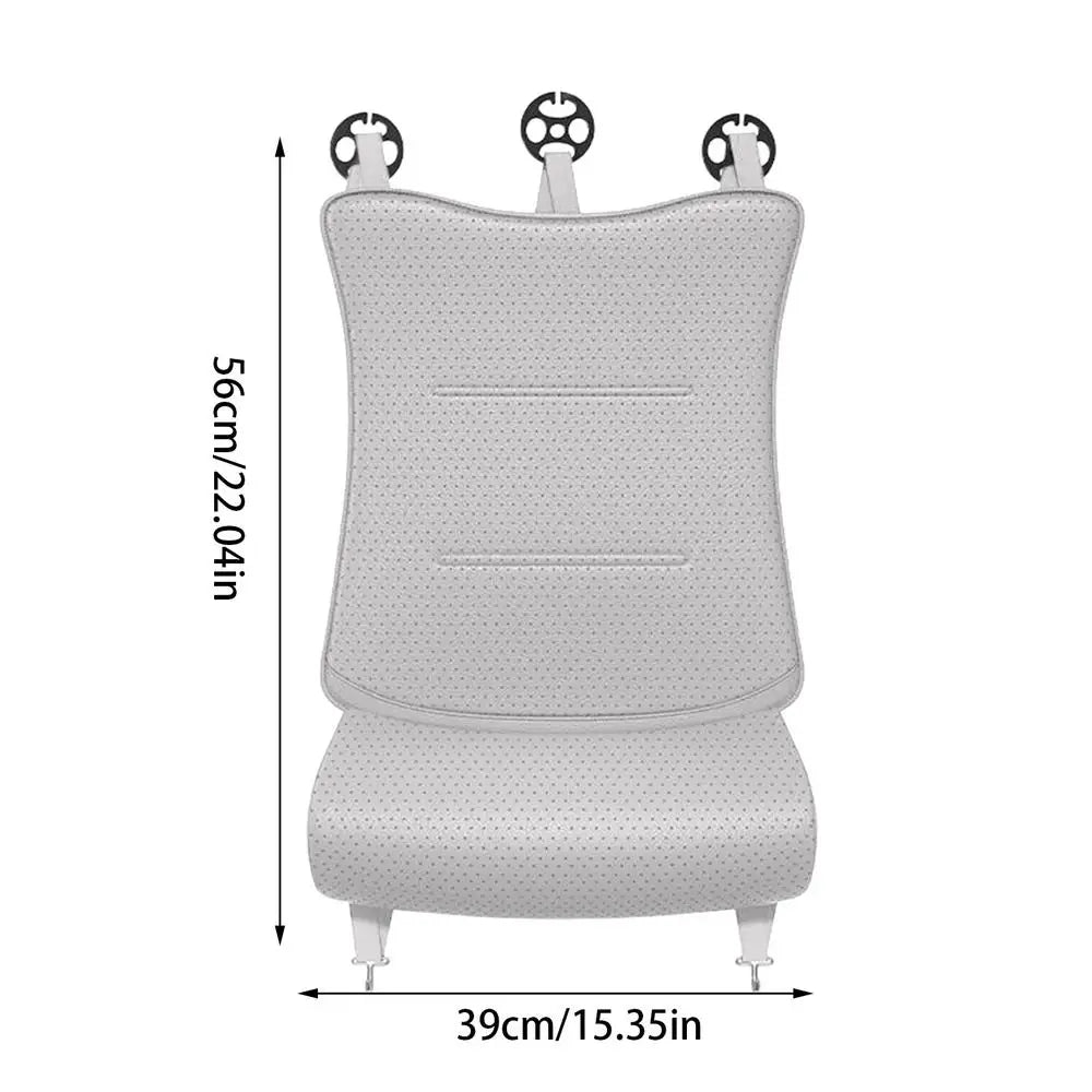Car Seat Extension Cushion – Integrated Leg Support, Ergonomic Seat Extender, Vehicle Chair Pad for Drivers - Delicate Leather