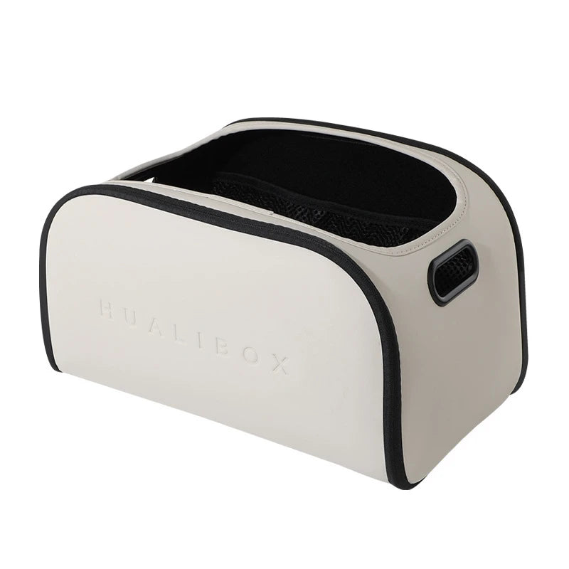 Leather Car Storage Box Organizer – Multi-Function Passenger Seat and Trunk Storage Container - Delicate Leather